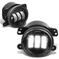11-18 Dodge Charger Journey Jeep Cherokee LED Projector Fog Lights Chrome