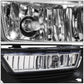 2013-2015 Honda Accord Sedan Fog Lights with Switch - Chrome/Clear