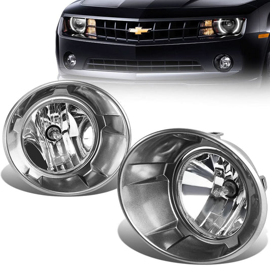 2010-2013 Chevrolet Camaro Fog Lights with Bezel - Chrome/Clear