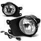 08-17 Toyota Sequoia Fog Lights with Switch H10 Bulb Chrome Clear