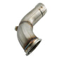B Series Tear Drop Hood Exit Up Pipe Dump Tube For Top Mount Turbo Manifold Outlet