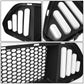 2015-2017 Ford Mustang Badgeless Honeycomb Mesh Grille - Black