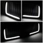 02-05 Dodge Ram Honeycomb Mesh Grille w/ LED DRL Lights Matte Black