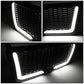 04-08 Ford F-150 Honeycomb Mesh Grille with LED DRL Lights - Black