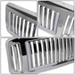 05-07 Ford F-250 F-350 F-450 F-550 Vertical Fence LED DRL Grille Chrome