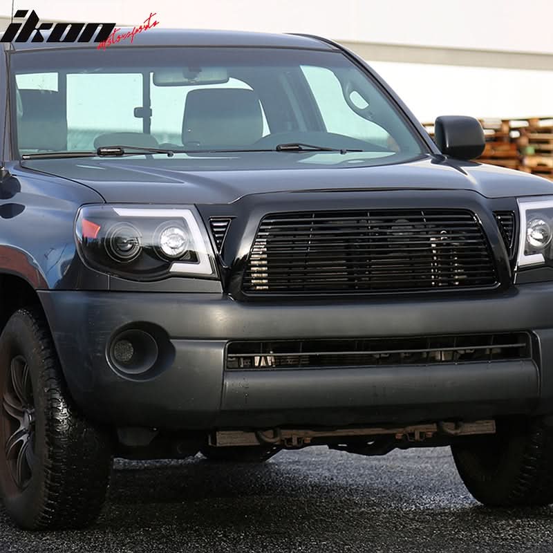 2005-2011 Toyota Tacoma Horizontal Style Black Front Hood Grille ABS