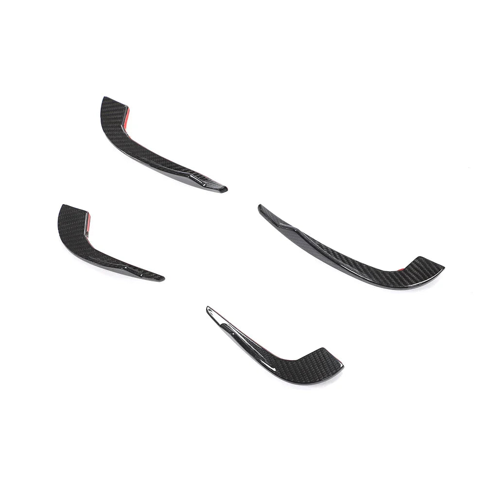 Audi RS3 8V Sedan Carbon Fiber Front Bumper Fins 2017 - 2019