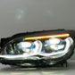 BMW 7 Series F02 G12 Style LED Headlight Assembly with Dual-Color DRL (Yellow / White) 2013 - 2015 (Replaces 63117228423)