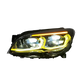 BMW 7 Series F02 G12 Style LED Headlight Assembly with Dual-Color DRL (Yellow / White) 2013 - 2015 (Replaces 63117228423)