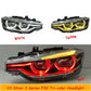 BMW 3 Series F30 / F31 / F35 V3 Silver Tri-Color LED Headlight Assembly (White / Yellow / Red DRL / LCI Style Look) 2012 - 2018 (Replaces 63117314531)