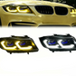 BMW 3 Series E90 LED Headlight Assembly with Dual-Color DRL 2005 - 2012