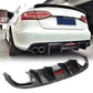 Audi A4 B8 S-Line / S4 Sedan Carbon Fiber Rear Bumper Lip With Brake Light 2008 - 2012