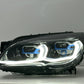 BMW 7 Series F02 G12 Style LED Headlight Assembly with Dual-Color DRL (Yellow / White) 2013 - 2015 (Replaces 63117228423)