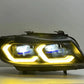 BMW 3 Series E90 LED Headlight Assembly with Dual-Color DRL 2005 - 2012