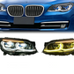BMW 7 Series F02 G12 Style LED Headlight Assembly with Dual-Color DRL (Yellow / White) 2013 - 2015 (Replaces 63117228423)