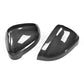 Audi A4 B9 Carbon Fiber Gloss Black Side Mirror Covers With Lane Assist Hole 2017