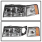 SPYDER xTune 97-99 Cadillac Deville 4pc OEM Style Headlights w/Corner Light - Chrome (HD-JH-CADDEV97-SET-C) 9039003