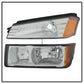 SPYDER xTune 02-06 Chevy Avalanche w/Cladding OEM Bumper Light & Headlights - Chrome (HD-JH-CAVA02-SET-C) 9040658
