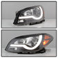 SPYDER Xtune Chevy Malibu 2008-2012 DRl LED Light Bar Headlights - Black (HD-JH-CMA08-LB-BK) 9048692