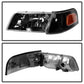SPYDER Xtune Crown Victoria 98-11 Crystal Headlights w/ Corner Lights Set Black HD-JH-CRVI98-SET-BK 9031021