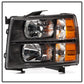 SPYDER Xtune Chevy Silverado 07-13 Crystal Headlights w/ LED Black HD-JH-CS07-LED-BK 9032967
