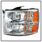 SPYDER Xtune Chevy Silverado 07-13 Crystal Headlights w/ Drl LED Design Black HD-JH-CS07-LED-C 9032981