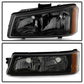 SPYDER Xtune Chevy Silverado 2500HD 03-06 Crystal Headlights w/ Bumper Lights HD-JH-CSIL03-AM-BSM-SET 9030253