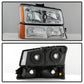 SPYDER Xtune Chevy Silverado 2500HD 03-06 Crystal Headlights w/ Bumper Lights Chrome HD-JH-CSIL03-AM-C-SET 5064912