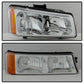 SPYDER Xtune Chevy Silverado 2500HD 03-06 Crystal Headlights w/ Bumper Lights Chrome HD-JH-CSIL03-AM-C-SET 5064912