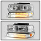 SPYDER Xtune Chevy TahOE 00-06 Headlights w/ LED Bumper Lights Amber Chrome HD-JH-CSIL99-LED-SET-C 5069474