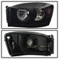 SPYDER Xtune Dodge Ram 1500 06-08 Amber Crystal Headlights Black Smoked HD-JH-DR06-AM-BSM 9030369
