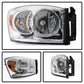 SPYDER Xtune Dodge Ram 1500 06-08 / Ram 2500/3500 06-09 Amber Crystal Headlights Chrome HD-JH-DR06-AM-C 9022913