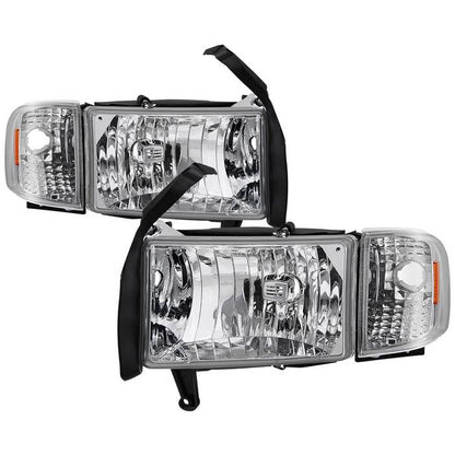 SPYDER xTune Dodge Ram 1500 94-01 Headlight w/ Corner Lamps - OEM HD-JH-DR94-SET-C 9040078