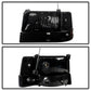 SPYDER Xtune Ford F150 92-96 Headlights w/Corner Bumper 6pcs Amber- Black Smoked HD-JH-FB92-SET-AM-BSM 9030314