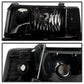SPYDER Xtune Ford F150 92-96 Headlights w/Corner Bumper 6pcs Amber- Black Smoked HD-JH-FB92-SET-AM-BSM 9030314