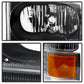 SPYDER Xtune Ford F250/350/450 Superduty 99-04 Crystal Headlights w/ Bumper Lights HD-JH-FF25099-AM-BK 9025402