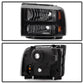 SPYDER Xtune Ford F250 F350 F450 Superduty Excursion 99-04 Headlights Black HD-JH-FF25099-HA-BK 9032998