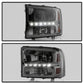 SPYDER Xtune Ford F250 F350 Super Duty 99-04 1Pc Headlights w/ LED Smoked HD-JH-FF25099-LED-SM 9026188