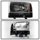 SPYDER xTune Ford F250 F350 Superduty Excursion 99-04 OEM Style Headlights - Black HD-JH-FF25099-SET-LED-BK 9035210