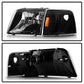 SPYDER Xtune Ford Ranger 93-97 Crystal Headlights w/ Corner Lights 4pcs Sets Black HD-JH-FR93-SET-BK 9029363