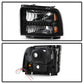 SPYDER Xtune Ford F250/350/450 Super Duty 05-07 Crystal Headlights w/ LED Black HD-JH-FS05-LED-BK 9026966