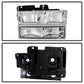 SPYDER Xtune GMC Yukon 94-99 Headlights w/ Corner & Parking Lights 8pcs Sets -Chrome HD-JH-GCK94-AM-C-SET 9034435