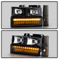 SPYDER Xtune GMC Yukon 92-93 Crystal Headlights w/ Corner & LED Bumper Black HD-JH-GMCCK88-LED-AM-BK-SET 5073532