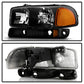 SPYDER xTune GMC Sierra 99-06 /Yukon 00-06 Crystal Headlights & Bumper Lights - Black HD-JH-GS99-AM-SET-BK 9037474