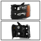 SPYDER xTune GMC Sierra 07-13 Headlights with Daytime LED Running Light - Black HD-JH-GSIE07-LED-BK 9037429