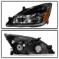 SPYDER Xtune Honda Accord 03-07 Amber Crystal Headlights Black HD-JH-HA03-AM-BK 5014351