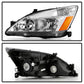 SPYDER Xtune Honda Accord 03-07 Amber Crystal Headlights Chrome HD-JH-HA03-AM-C 5072207