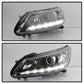 SPYDER xTune 13-15 Honda Accord Sedan (Halogen Only) LED DRL OEM Headlights - Black (HD-JH-HA13-4D-LED-BK) 9040719