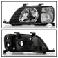 SPYDER 97-01 Honda CR-V Halogen OEM Style Headlight - Set - Black (HD-JH-HCRV97-BK) 9054747