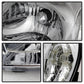 SPYDER Xtune Hyundai Santa Fe 2003-2006 Crystal Headlights Chrome HD-JH-HYSA03-C 9024832